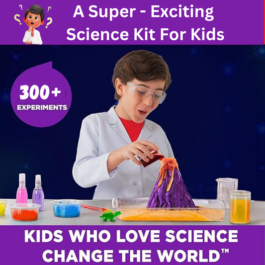 Mega Science Kit by Kidzions | 250+ Fun & Educational Experiments for Kids 4-14 Years